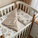 Set lenjerie de schimb pentru patut bebe 3 piese Norisori bej (4)